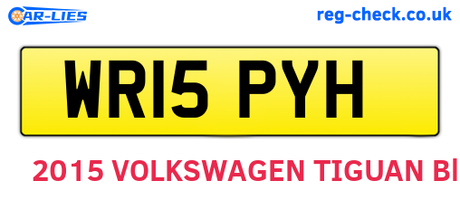 WR15PYH are the vehicle registration plates.