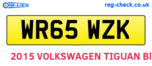 WR65WZK are the vehicle registration plates.