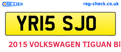 YR15SJO are the vehicle registration plates.