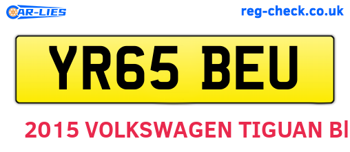 YR65BEU are the vehicle registration plates.