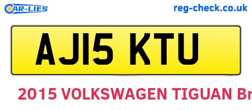 AJ15KTU are the vehicle registration plates.
