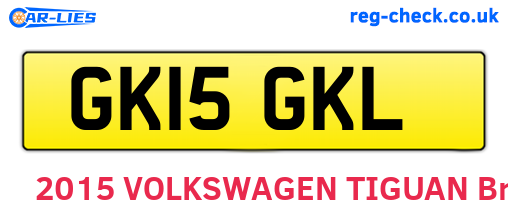 GK15GKL are the vehicle registration plates.