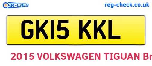 GK15KKL are the vehicle registration plates.