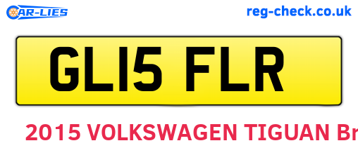 GL15FLR are the vehicle registration plates.