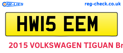 HW15EEM are the vehicle registration plates.