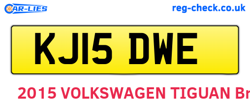 KJ15DWE are the vehicle registration plates.