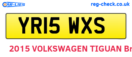 YR15WXS are the vehicle registration plates.