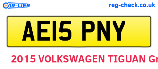 AE15PNY are the vehicle registration plates.
