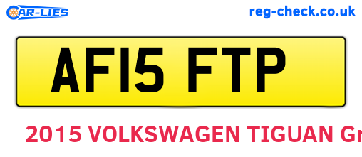 AF15FTP are the vehicle registration plates.