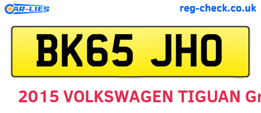 BK65JHO are the vehicle registration plates.