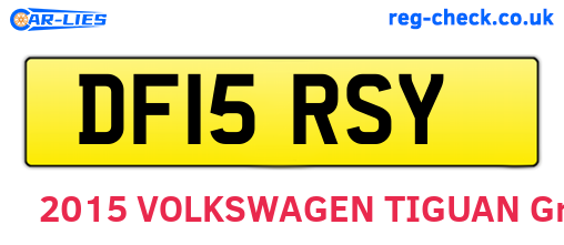 DF15RSY are the vehicle registration plates.