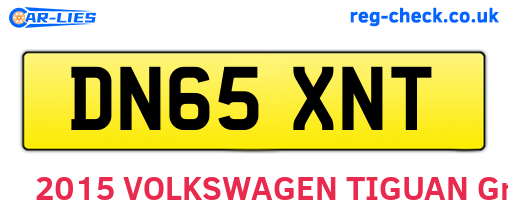 DN65XNT are the vehicle registration plates.