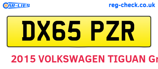 DX65PZR are the vehicle registration plates.