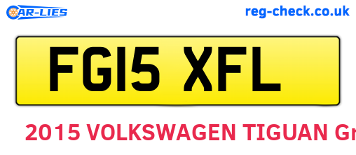 FG15XFL are the vehicle registration plates.