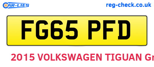 FG65PFD are the vehicle registration plates.