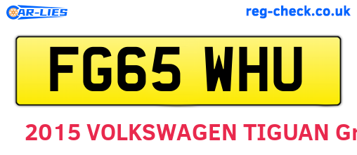 FG65WHU are the vehicle registration plates.