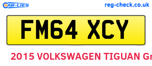 FM64XCY are the vehicle registration plates.