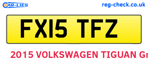 FX15TFZ are the vehicle registration plates.