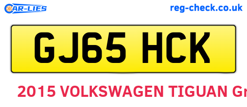 GJ65HCK are the vehicle registration plates.