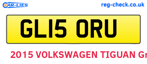 GL15ORU are the vehicle registration plates.