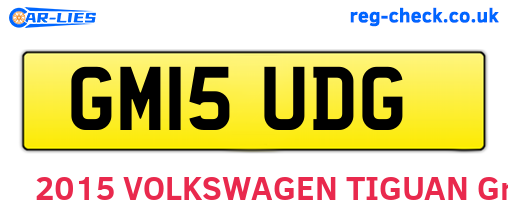 GM15UDG are the vehicle registration plates.