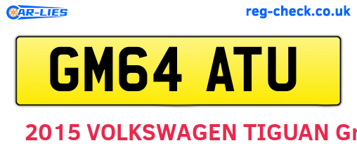 GM64ATU are the vehicle registration plates.