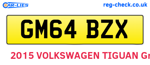 GM64BZX are the vehicle registration plates.
