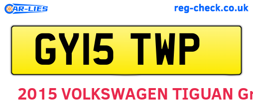 GY15TWP are the vehicle registration plates.