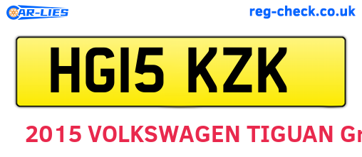 HG15KZK are the vehicle registration plates.