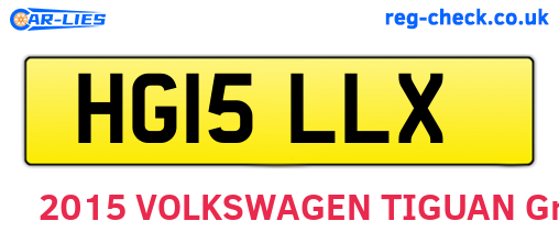 HG15LLX are the vehicle registration plates.