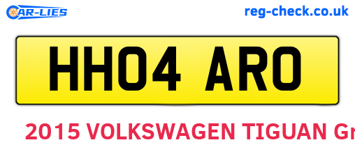 HH04ARO are the vehicle registration plates.