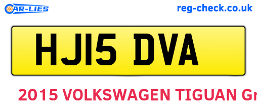 HJ15DVA are the vehicle registration plates.
