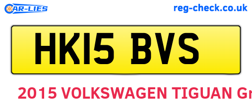 HK15BVS are the vehicle registration plates.