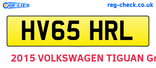 HV65HRL are the vehicle registration plates.