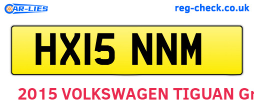 HX15NNM are the vehicle registration plates.