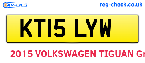KT15LYW are the vehicle registration plates.