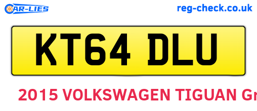 KT64DLU are the vehicle registration plates.
