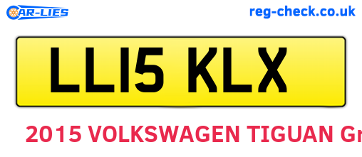LL15KLX are the vehicle registration plates.