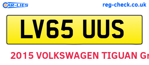 LV65UUS are the vehicle registration plates.