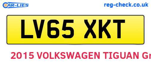 LV65XKT are the vehicle registration plates.