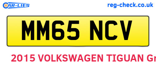 MM65NCV are the vehicle registration plates.