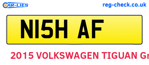N15HAF are the vehicle registration plates.