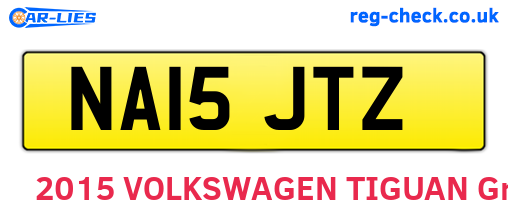 NA15JTZ are the vehicle registration plates.
