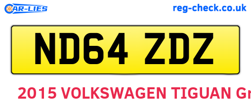ND64ZDZ are the vehicle registration plates.