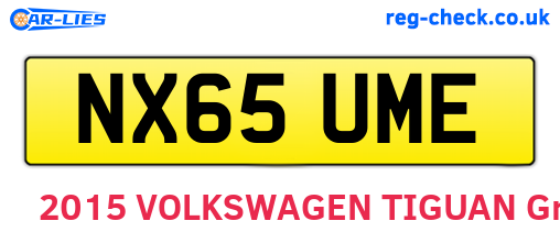 NX65UME are the vehicle registration plates.