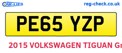 PE65YZP are the vehicle registration plates.