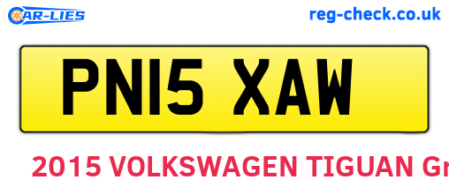 PN15XAW are the vehicle registration plates.