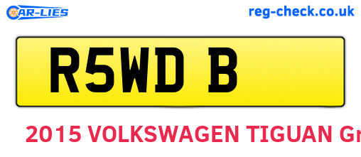 R5WDB are the vehicle registration plates.