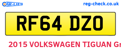 RF64DZO are the vehicle registration plates.