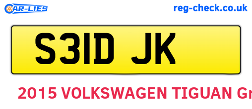 S31DJK are the vehicle registration plates.
